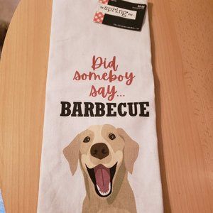 Tea or dish towel for the BBQ and/or dog lover